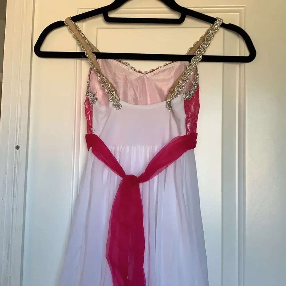 Wolff Fording & Co Pink and White Dress Child Size 8C